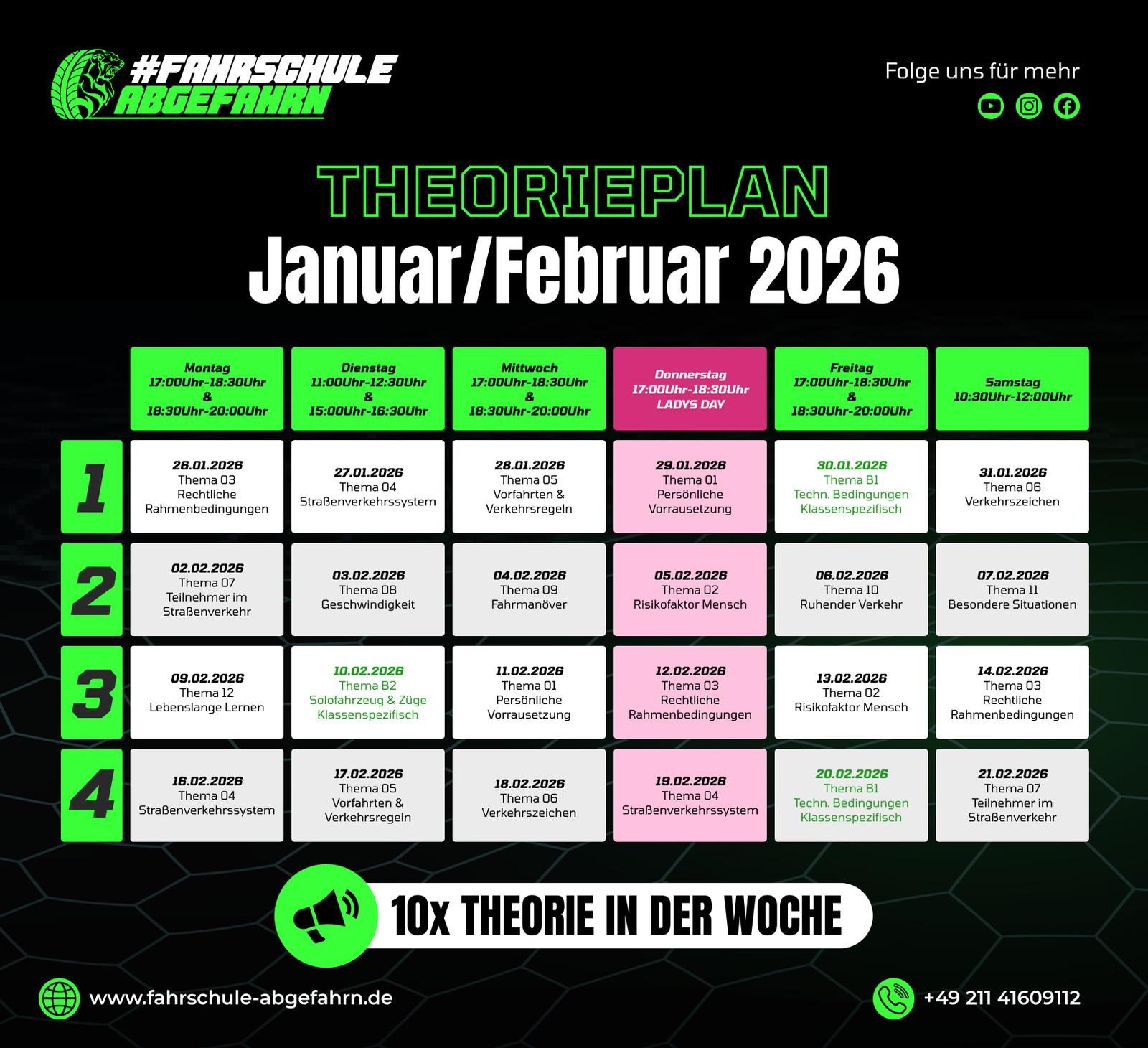Theorieplan Januar Februar 2026