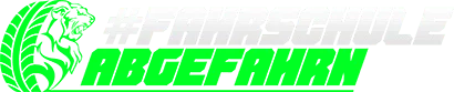 Fahrschule Abgefahrn Logo weiss